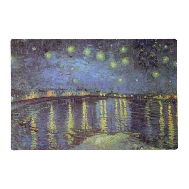 Van Gogh Starry Night Over Rhone Placemat (Front)