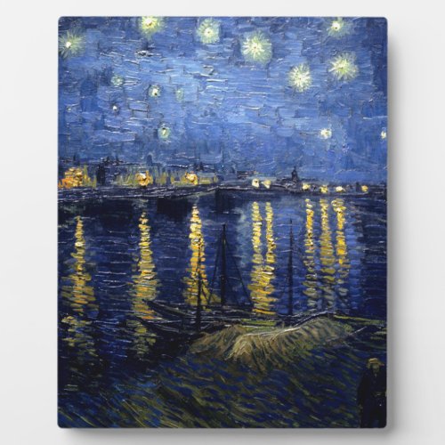 Van Gogh Starry Night Over Rhone Plaque