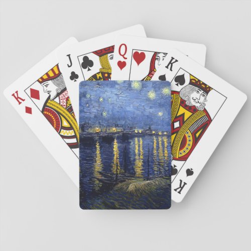 Van Gogh Starry Night Over Rhone Poker Cards