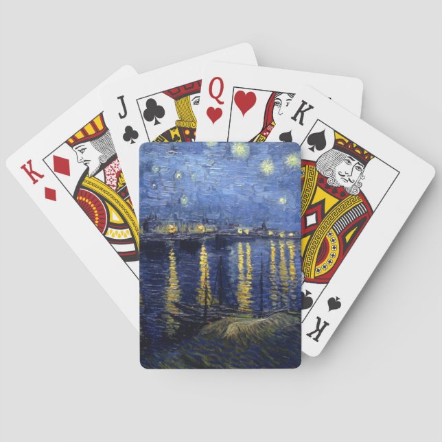 Van Gogh Starry Night Over Rhone Poker Cards (Back)