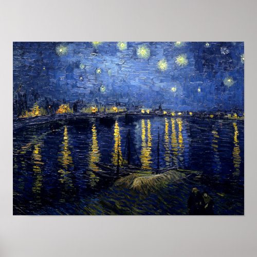 Van Gogh Starry Night Over Rhone Poster