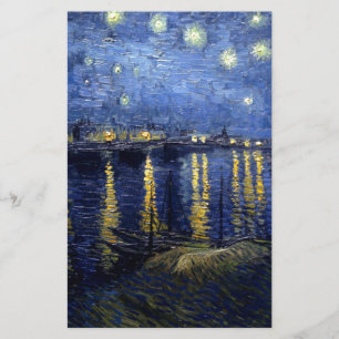 Van Gogh Starry Night Over Rhone Stationery