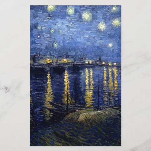 Van Gogh Starry Night Over Rhone Stationery