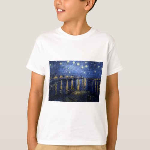 Van Gogh Starry Night Over Rhone T_Shirt