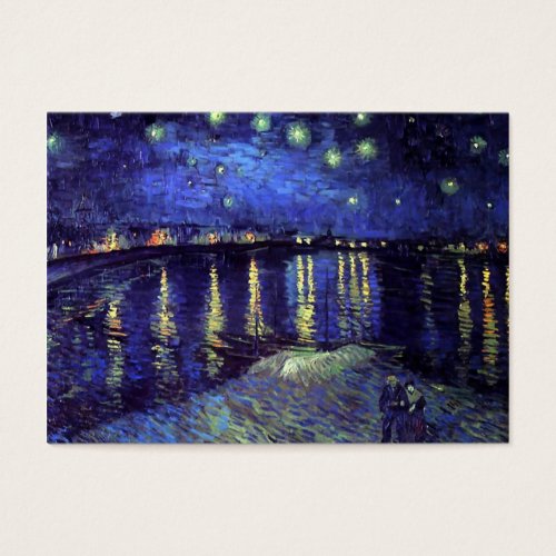 van gogh starry night over the rhone business card templates