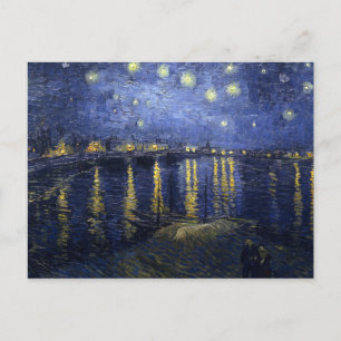 Van Gogh Starry Night Over The Rhone 1888 Announcement Postcard