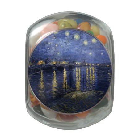 Van Gogh | Starry Night Over The Rhone | 1888 Glass Candy Jar