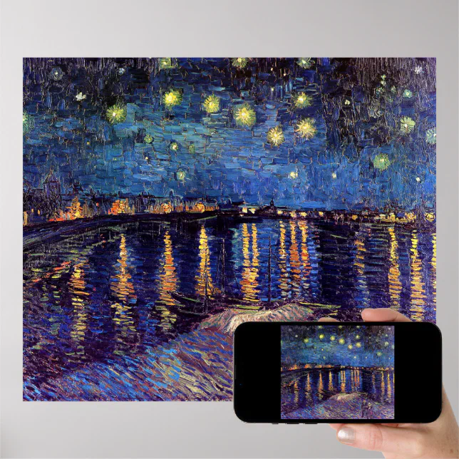VAN GOGH Starry Night Over the Rhone 1888 painting Poster | Zazzle