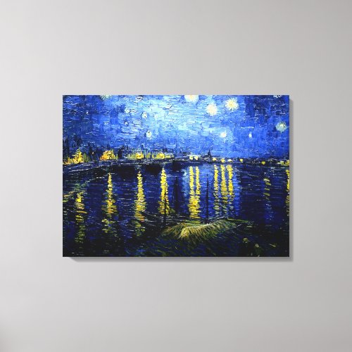 Van Gogh _ Starry Night over the Rhone 2020 Canvas Print