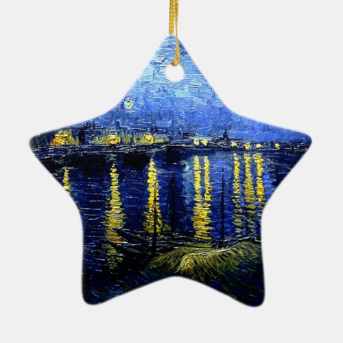 Van Gogh _ Starry Night over the Rhone 2020 Ceramic Ornament