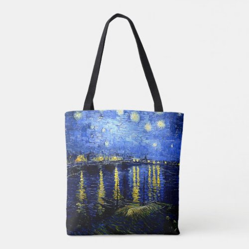 Van Gogh _ Starry Night over the Rhone 2020 Tote Bag