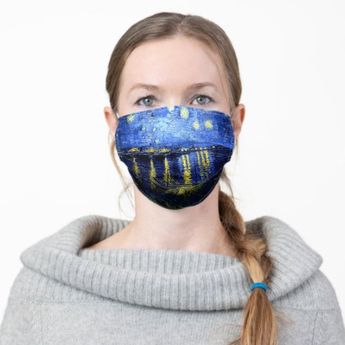 Van Gogh _ Starry Night over the Rhone Adult Cloth Face Mask