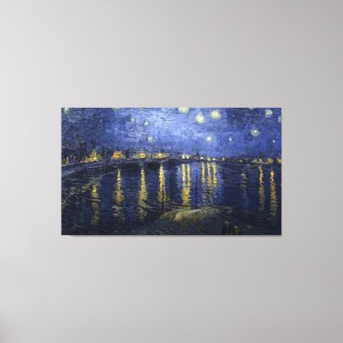 Van Gogh _ Starry night over the rhone Canvas Print