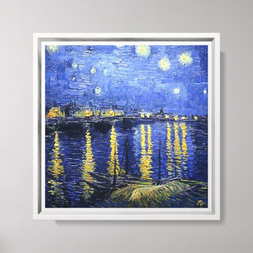 Van Gogh _ Starry Night over the Rhone Canvas Print