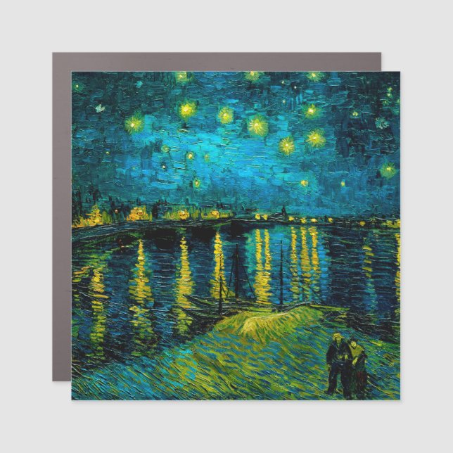 Van Gogh Starry Night Over the Rhône  Car Magnet (Front)