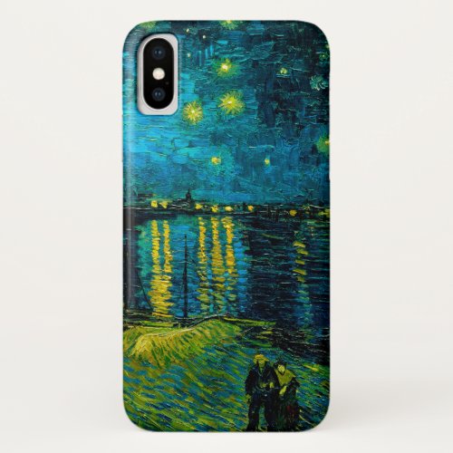 Van Gogh Starry Night Over the Rhne  iPhone X Case