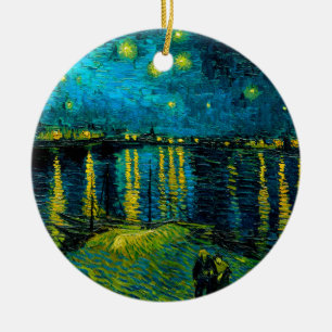 Van Gogh Starry Night Over the Rhône  Ceramic Ornament