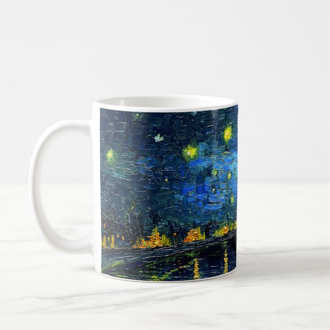 Van Gogh Starry Night Over the Rhone Coffee Mug (Left)