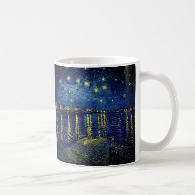 Van Gogh -Starry Night Over The Rhone Coffee Mug (Right)