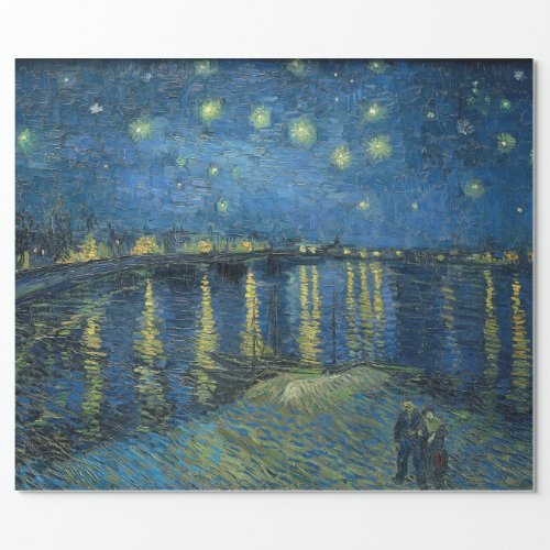 VAN GOGH STARRY NIGHT OVER THE RHONE DECOUPAGE WRAPPING PAPER