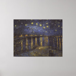 Van Gogh Starry Night Over The Rhone Fine Art Canvas Print