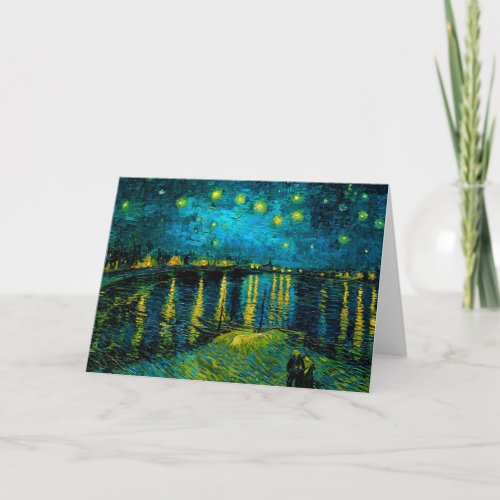 Van Gogh Starry Night Over the Rhne  Invitation