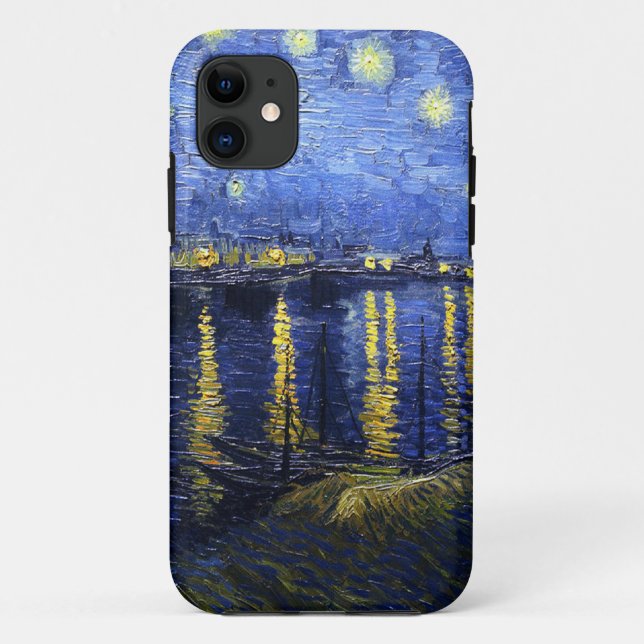 Van Gogh Starry Night Over The Rhone iPhone Case (Back)