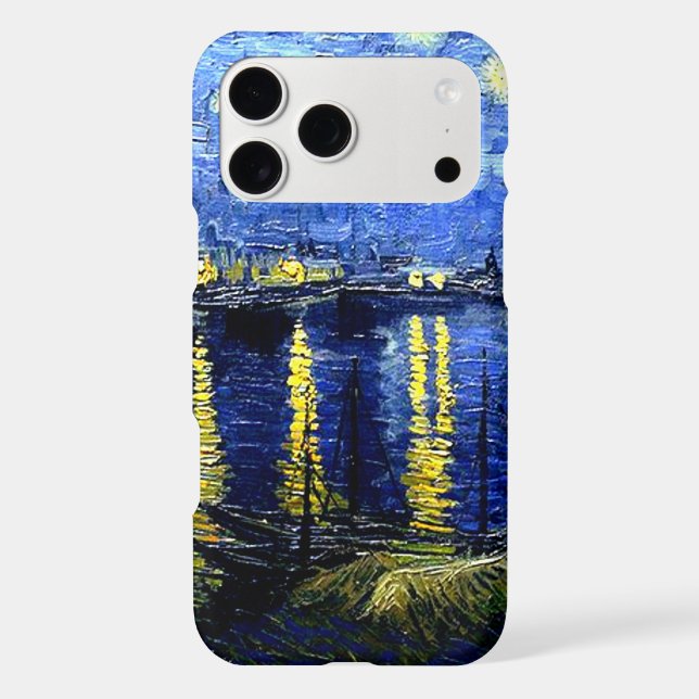 Van Gogh - Starry Night over the Rhone iPhone Case (Back)