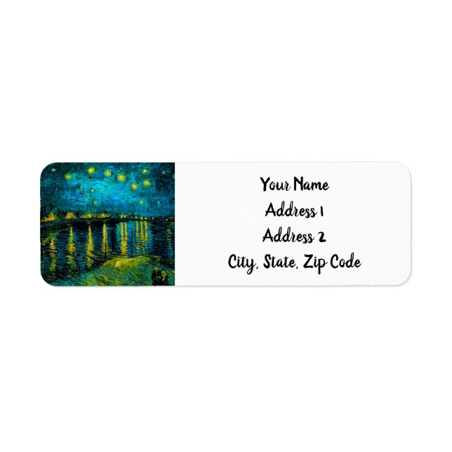 Van Gogh Starry Night Over the Rhône  Label (Front)