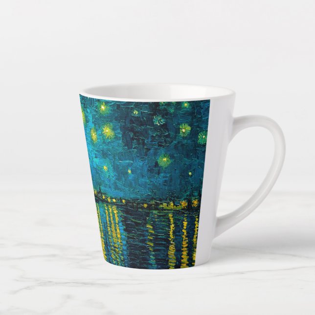 Van Gogh Starry Night Over the Rhône  Latte Mug (Right)