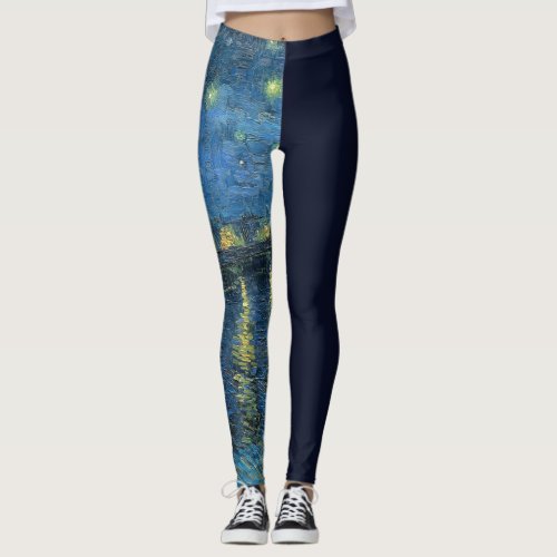 VAN GOGH STARRY NIGHT OVER THE RHONE  MIDNIGHT LEGGINGS