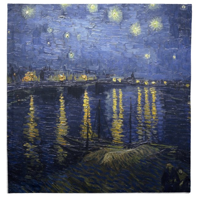 Van Gogh Starry Night Over The Rhone Napkin (Front)