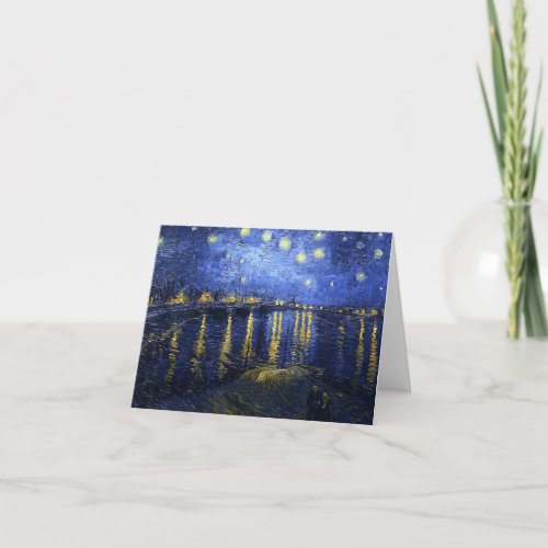 Van Gogh Starry Night Over The Rhone Note Card