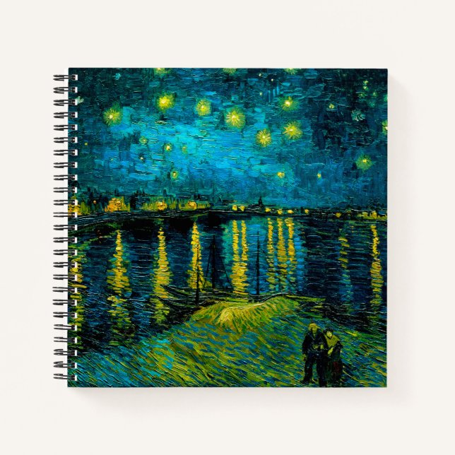 Van Gogh Starry Night Over the Rhône  Notebook (Front)
