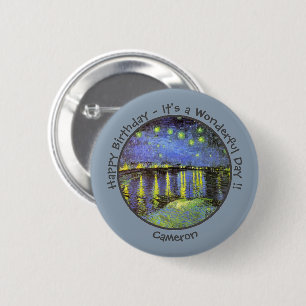 van Gogh Starry Night Over the Rhone Party Items Button