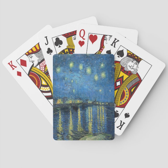 Van Gogh Starry Night Over the Rhone  Poker Cards (Back)