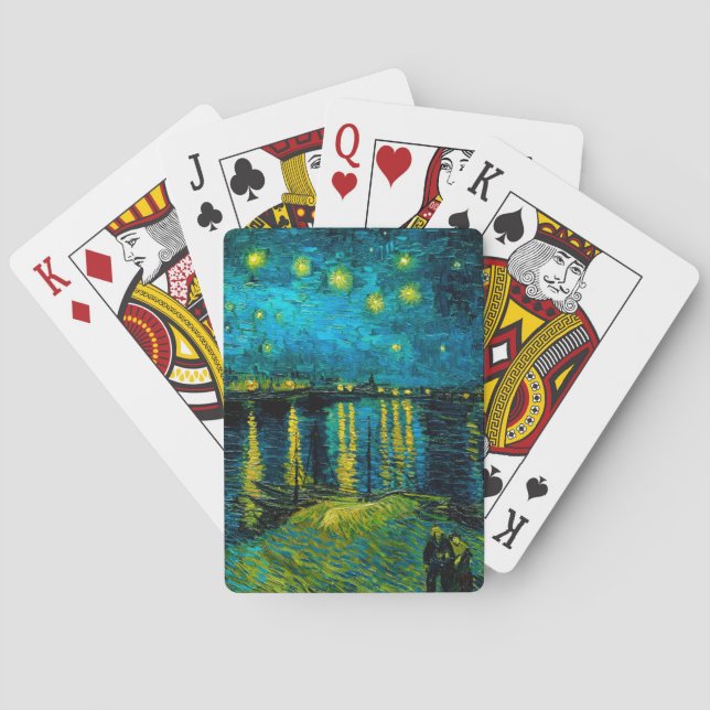 Van Gogh Starry Night Over the Rhône  Poker Cards (Back)
