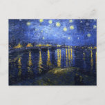 Van Gogh Starry Night Over The Rhone Postcard<br><div class="desc">Van Gogh Starry Night Over the Rhone postcard. Oil painting on canvas from 1888. One of van Gogh’s most beloved night landscapes, Starry Night Over the Rhone captures the night sky bursting over the eastside quay of the French town of Arles. A great gift for fans of van Gogh, post-impressionism,...</div>