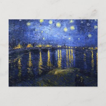 Van Gogh Starry Night Over The Rhone Postcard by VintageSpot at Zazzle