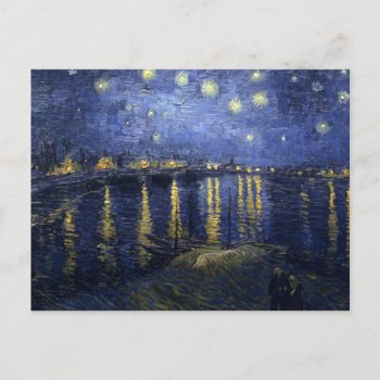 Van Gogh Starry Night Over The Rhone Postcard by Zazilicious at Zazzle