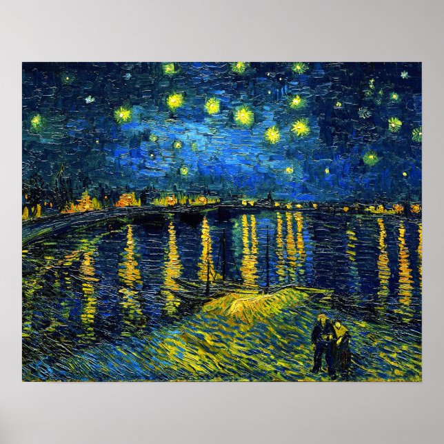 Van Gogh - Starry Night over the Rhone Poster (Front)