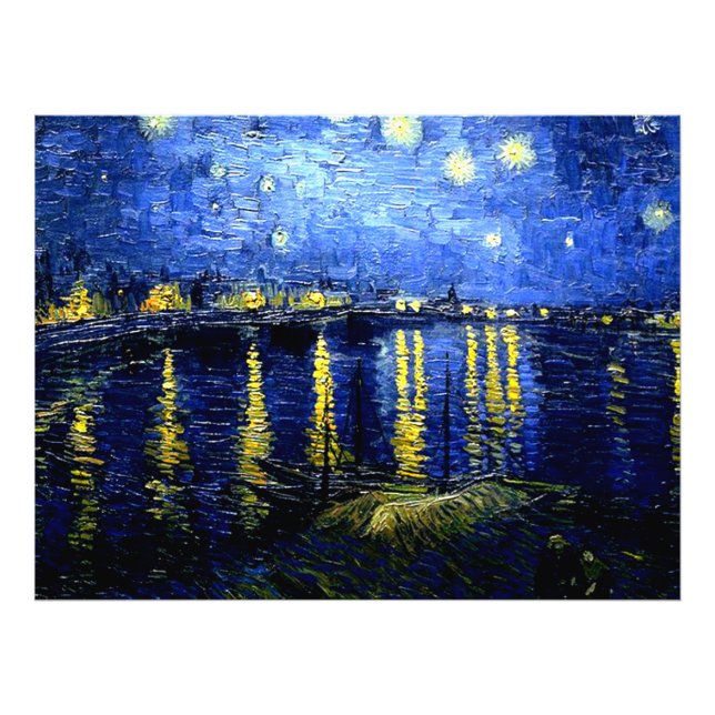 Van Gogh - Starry Night over the Rhone Poster (Front)