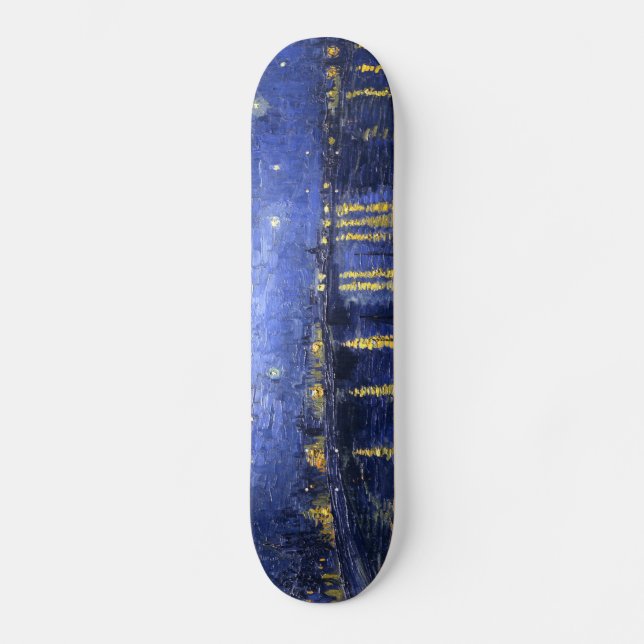 Van Gogh: Starry Night Over the Rhone Skateboard (Front)