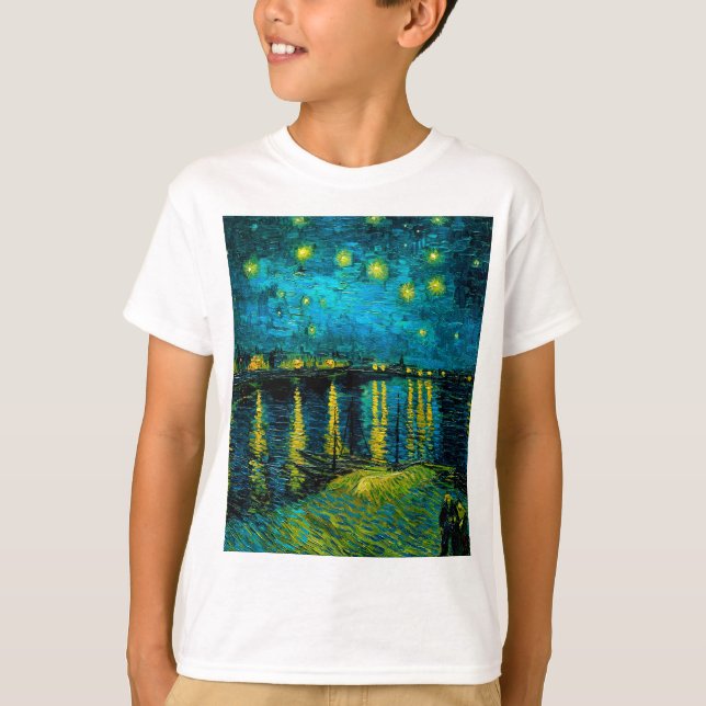 Van Gogh Starry Night Over the Rhône  T-Shirt (Front)