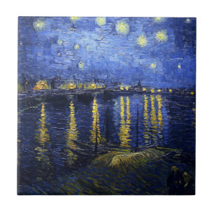 Van Gogh Starry Night Over The Rhone Tile