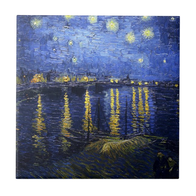 Van Gogh Starry Night Over The Rhone Tile (Front)
