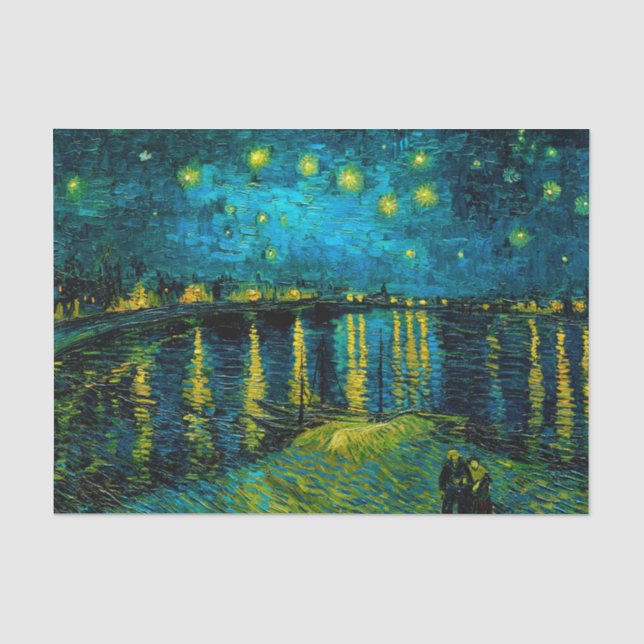 Van Gogh Starry Night Over the Rhône  Tissue Paper (Front)