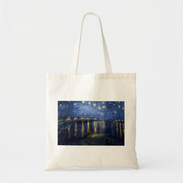 Van Gogh: Starry Night Over the Rhone Tote Bag (Front)