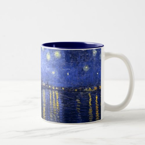 Van Gogh Starry Night Over the Rhone Two_Tone Coffee Mug