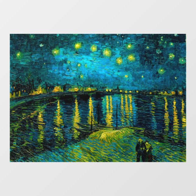 Van Gogh Starry Night Over the Rhône  Window Cling (Sheet)